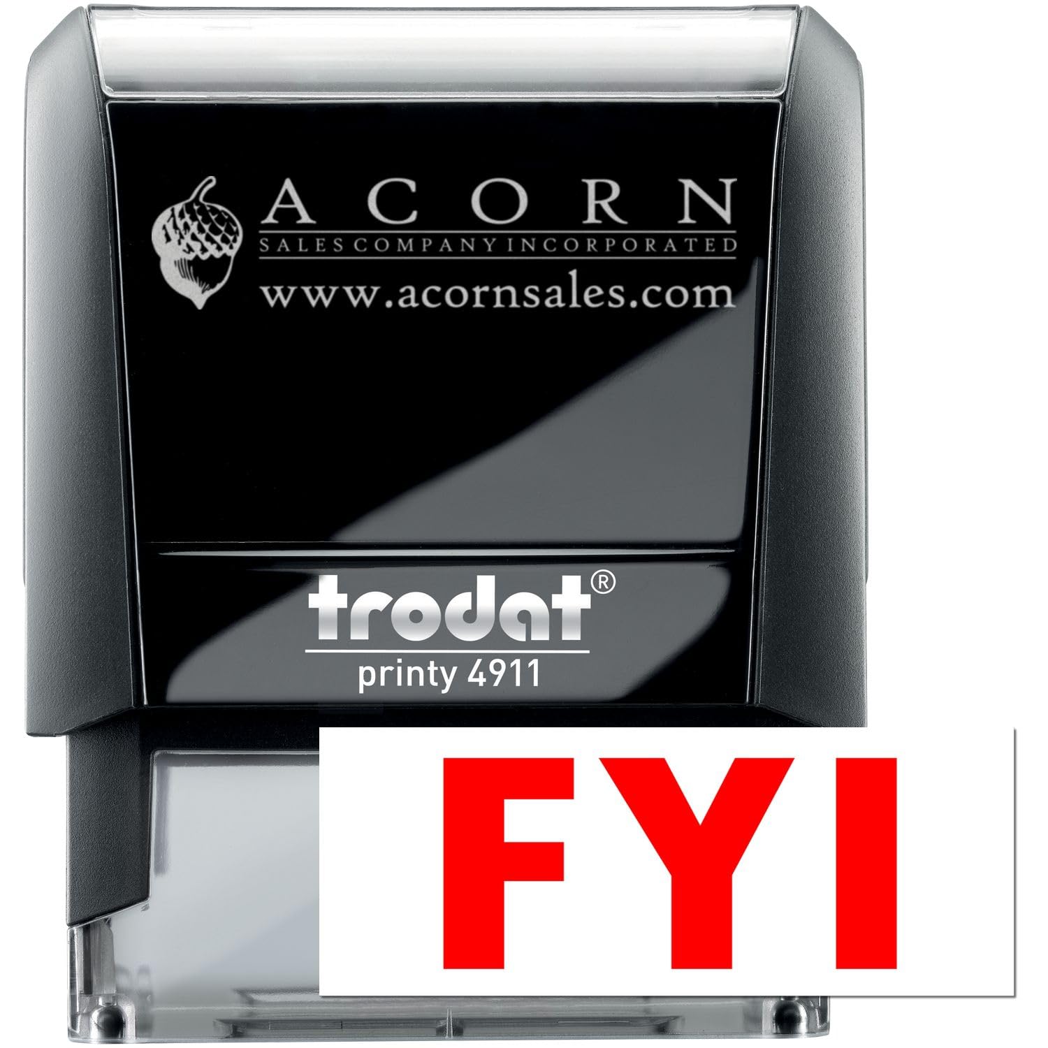 Red Ink Self-Inking FYI Phrase Stamp - Ideal for Receptionist Use, Quick and Efficient Communication Tool, Durable and Long-Lasting, 1/2 x 1-1/2, Easy to Use, Ideal for Office Environment - Image 5