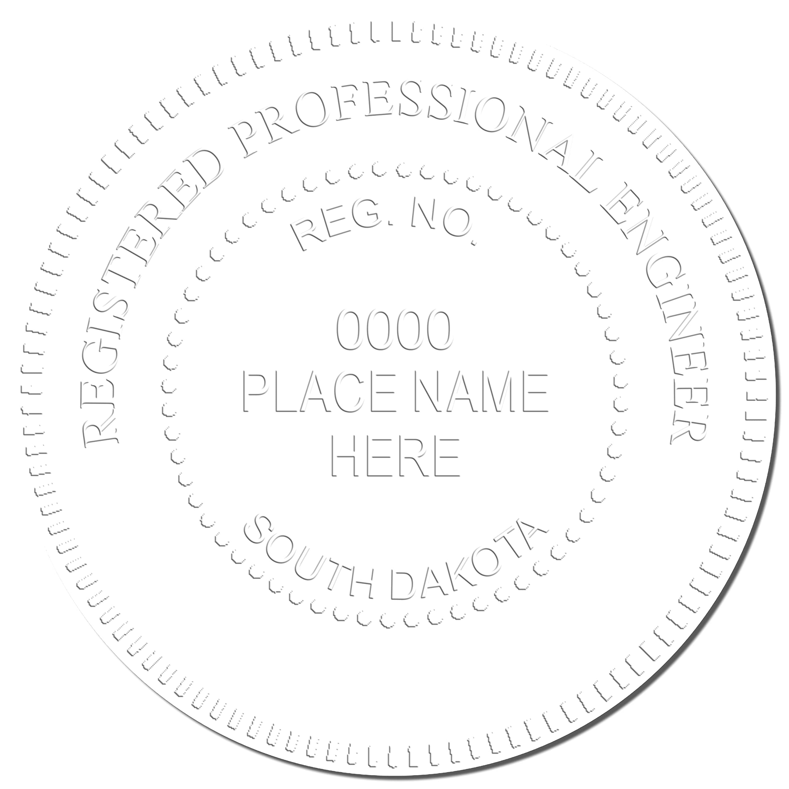 Registered Professional Engineer Seal for South Dakota, Grey Soft Seal, 1-1/2 Seal Reach, State Board Approved, Soft Grip for Comfort, Portable and Easy to Use - Image 3