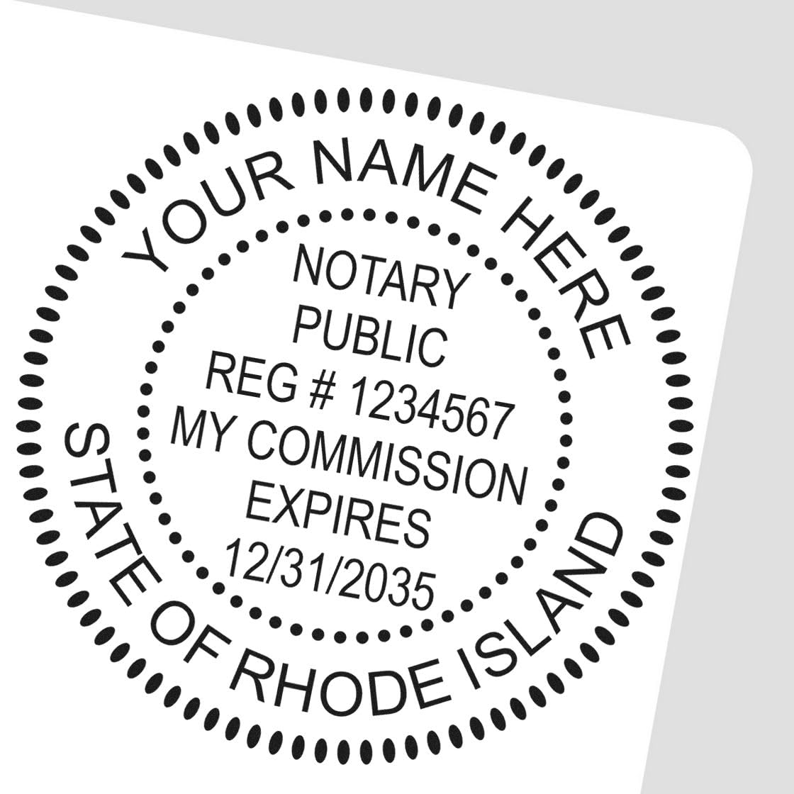 Rhode Island Notary Stamp Self-Inking - State Board Compliant, 1-5/8 Size, Ideal for Notary Public in Rhode Island - Round Self-Inking Notary Stamp RI for Efficient Notarization - RI Notarial Seal - Image 3