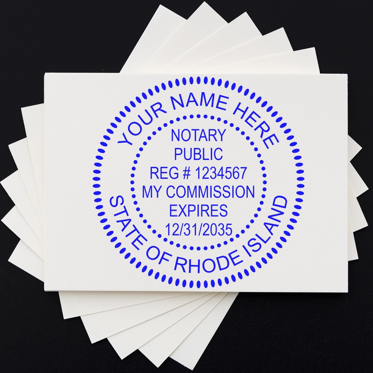 Rhode Island Notary Stamp Self-Inking - State Board Compliant, 1-5/8 Size, Ideal for Notary Public in Rhode Island - Round Self-Inking Notary Stamp RI for Efficient Notarization - RI Notarial Seal - Image 6