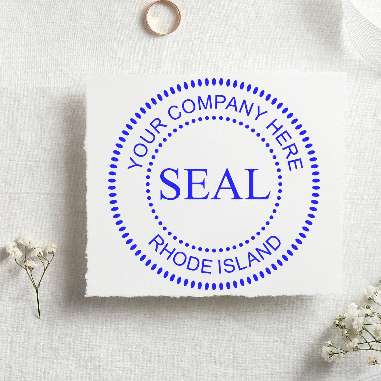 Rhode Island Self-Inking Corporate Seal Stamp, 1-5/8 Size, Rhode Island Company Stamp, Personalized, Personalized Corporation Inked Seal, Personalized Company Seal Stamp, Self-Ink Stamp, RI Stamp - Image 6