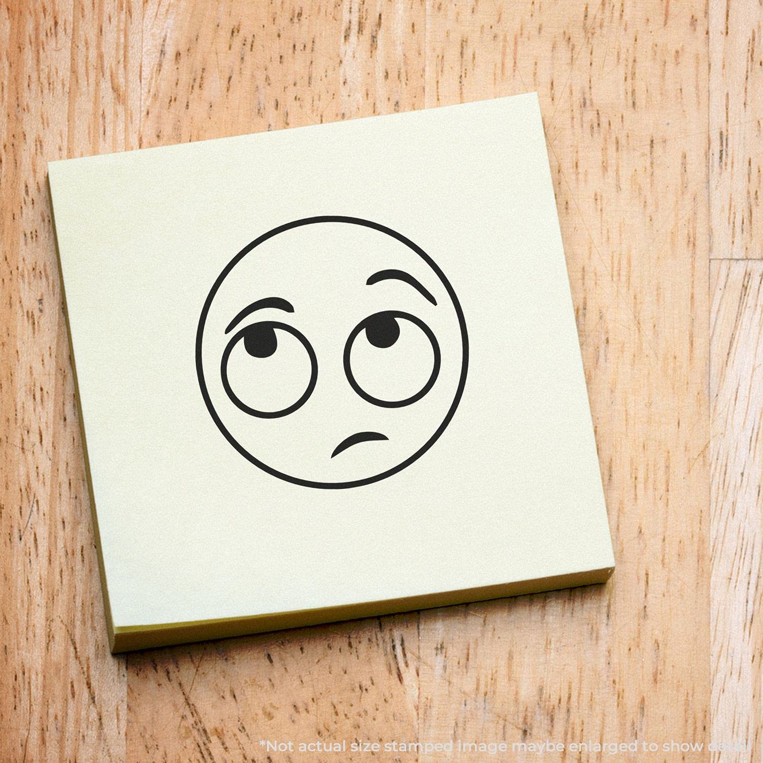 Round Whatever Smiley Rubber Stamp, Teacher Supplies for Classroom, Wooden Handle Rubber Stamp, Uses Stamp Pad, Imprint Size Approx 7/8" Diameter, Laser Engraved, USA Made - Image 3