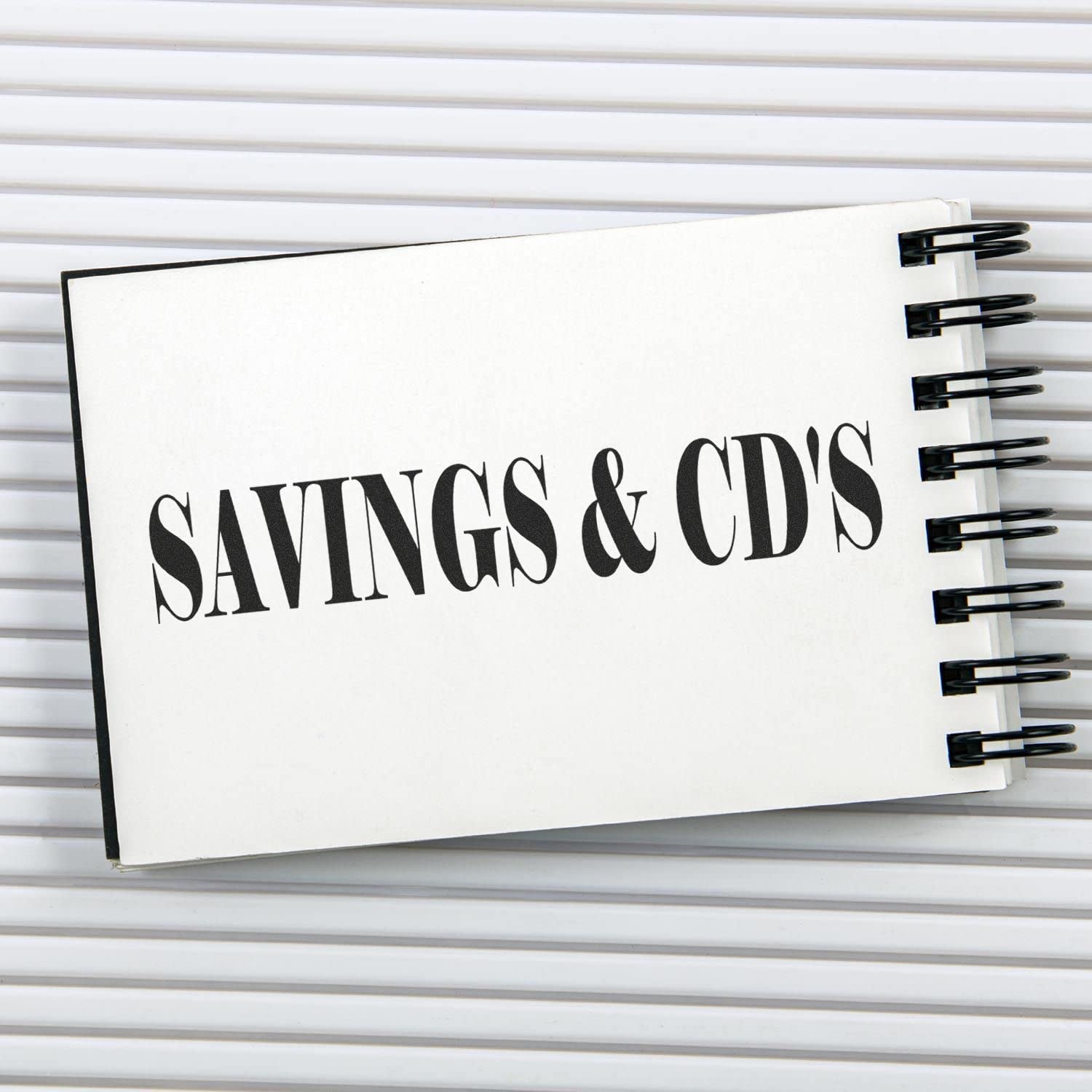 Savings Cds Rubber Stamp, Perfect for Banks, Wooden Handle Rubber Stamp, Uses Stamp Pad, Imprint Size Approx 1/2" x 1-1/2", Laser Engraved, USA Made