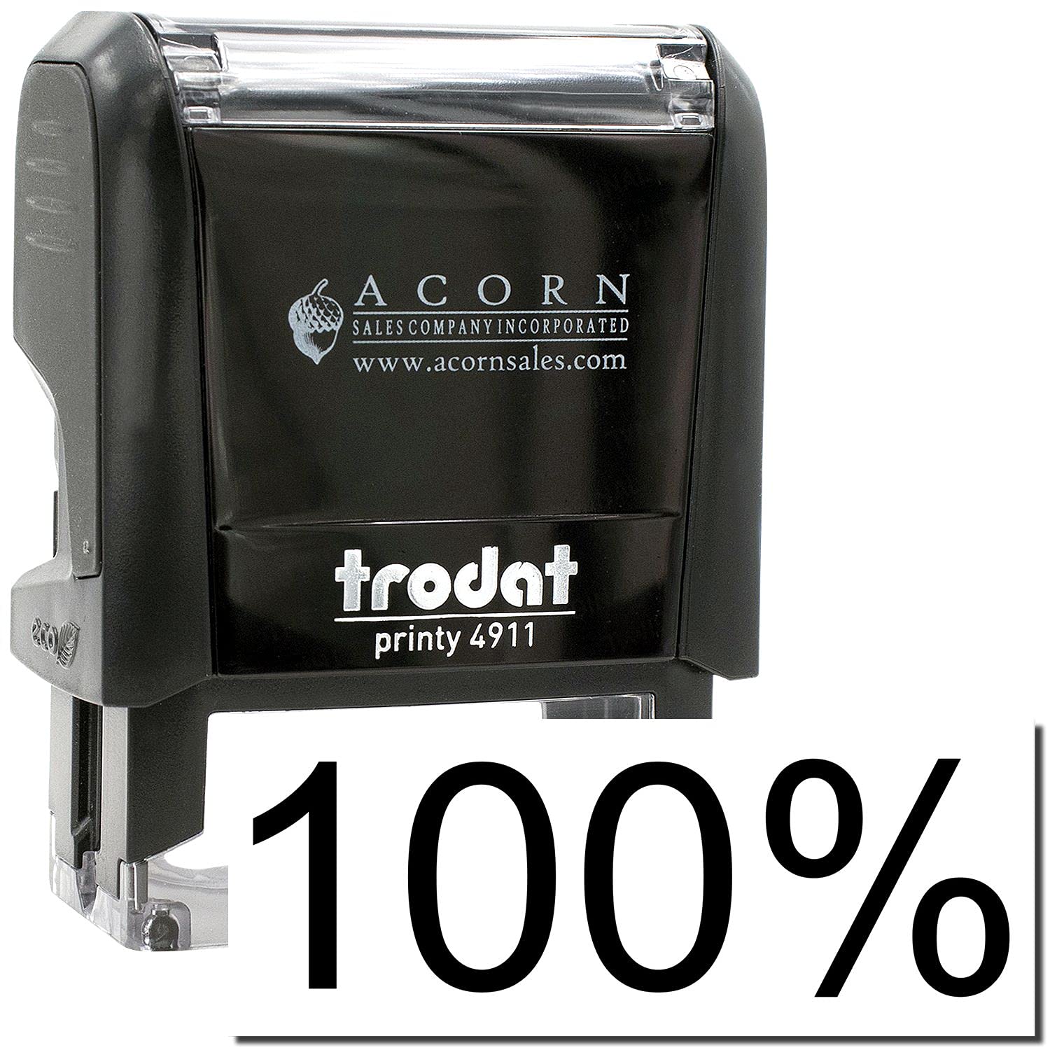 Self Inking 100 Stamp, Teacher School Supplies, Up to 5K Impressions, Available in 11 Ink Colors, Reinkable, Easy Press and Print Stamping, Size Approx 1/2" x 1-1/2" - Image 2
