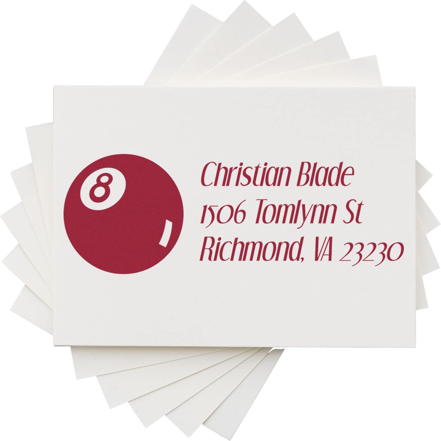 Self-Inking 8 Ball Address Stamper, Personalized Custom Address Stamp, Personalized Gift, Press and Print Stamping, Up to 10,000 Impressions, Re-Inkable, Your Choice of 11 Ink Colors, Size 7/8" x 2-1/4" - Image 5