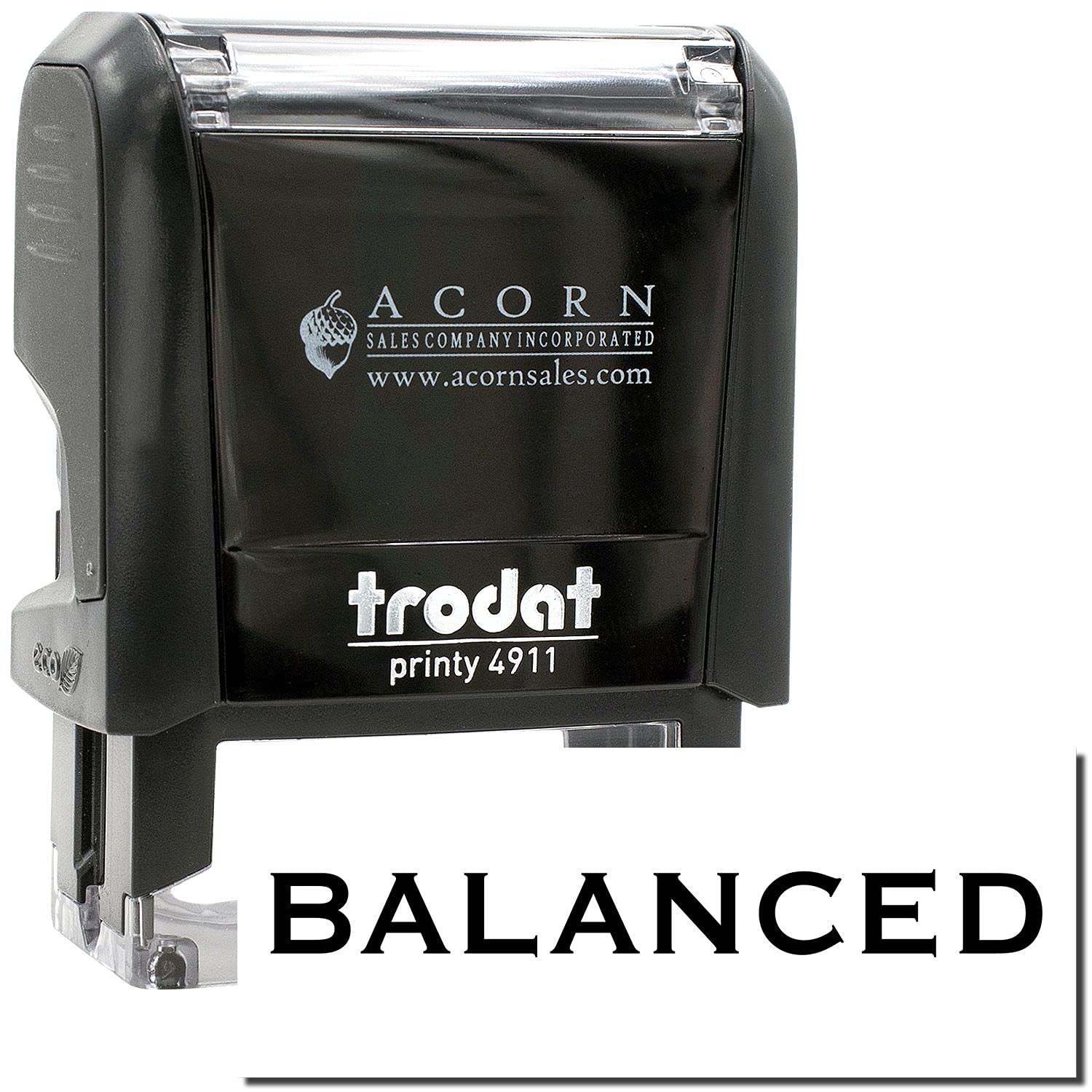 Self Inking Balanced Stamp, Banking Supplies, Up to 5K Impressions, Available in 11 Ink Colors, Reinkable, Easy Press and Print Stamping, Size Approx 1/2" x 1-1/2" - Image 2