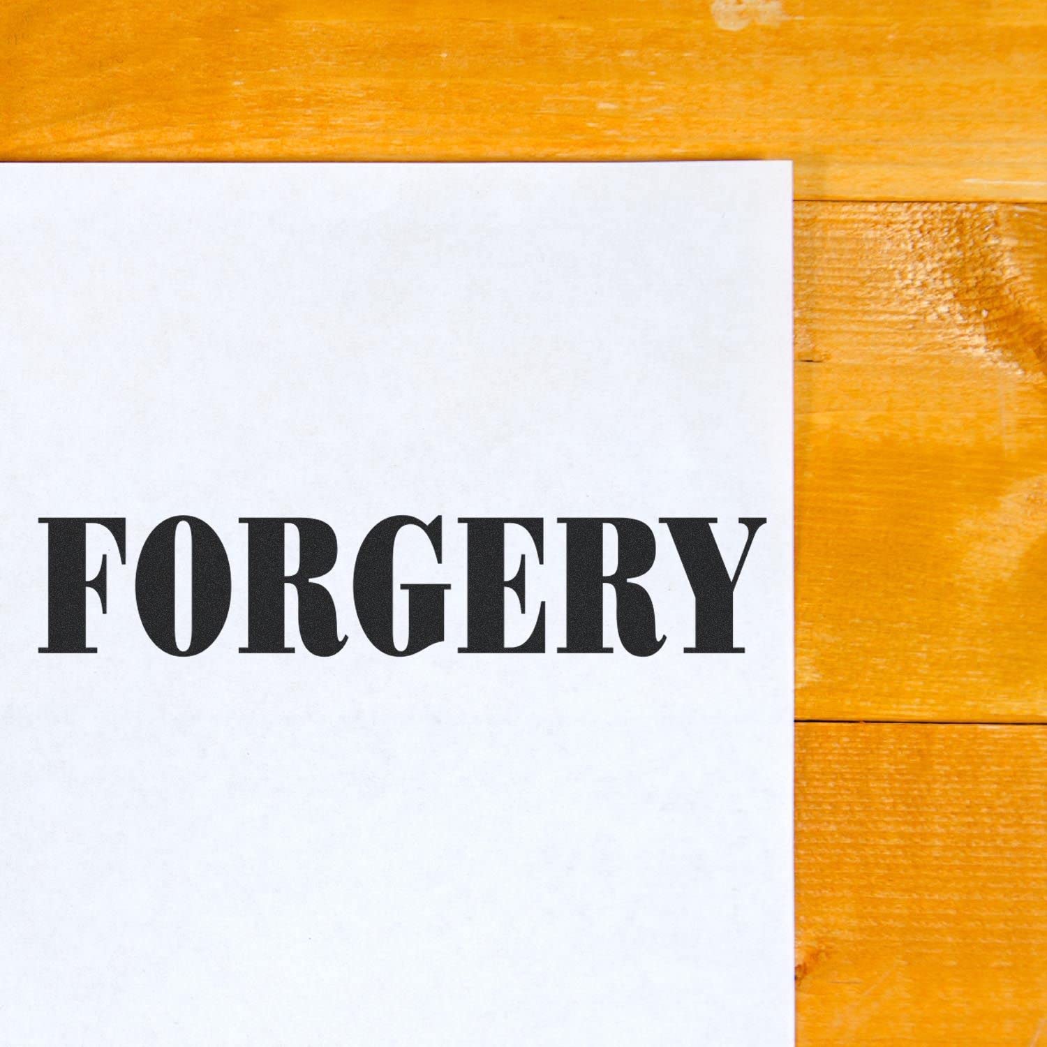 Self Inking Bank Forgery Stamp, Perfect for Educators, Up to 5K Impressions, Available in 11 Ink Colors, Reinkable, Easy Press and Print Stamping, Size Approx 1/2" x 1-1/2"