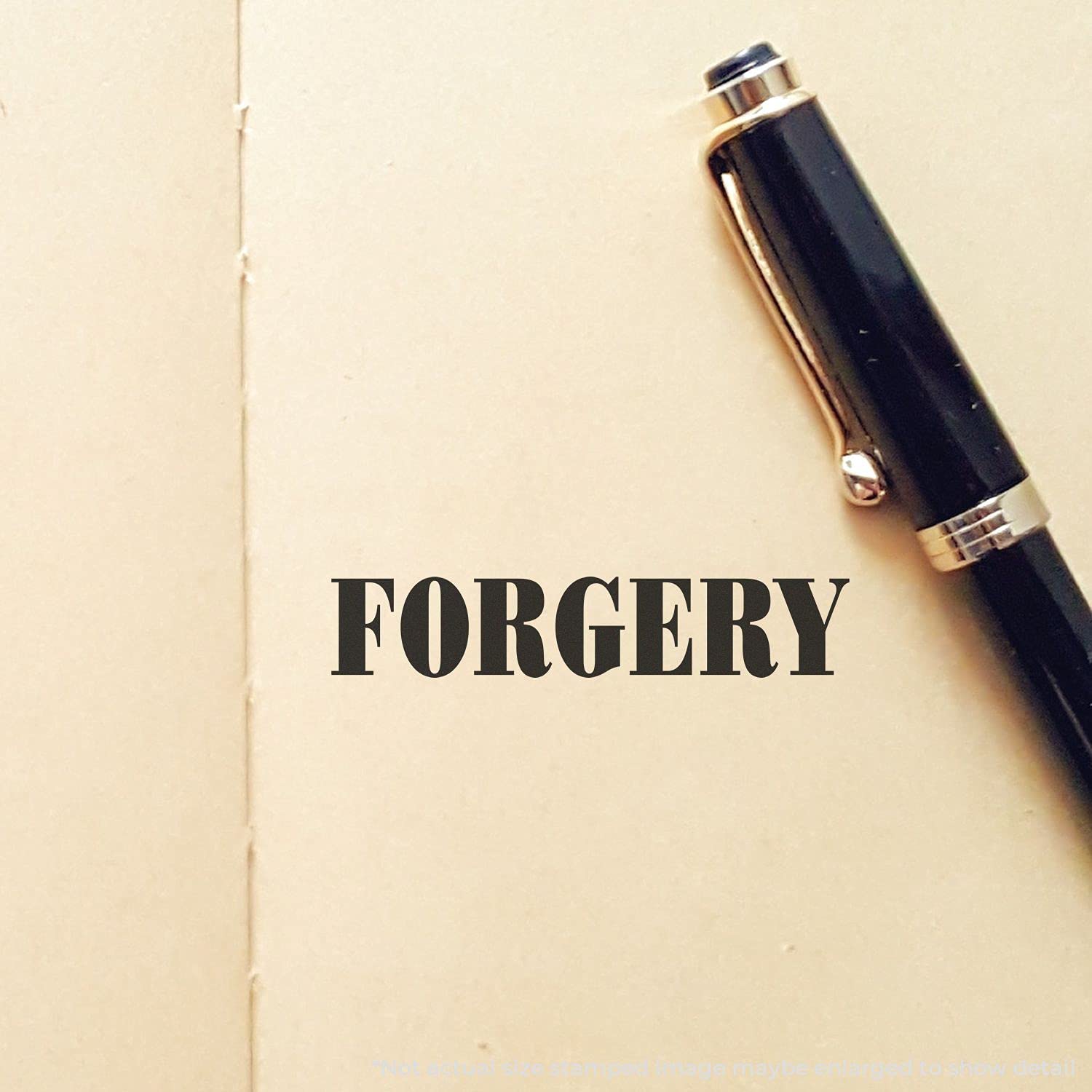 Self Inking Bank Forgery Stamp, Perfect for Educators, Up to 5K Impressions, Available in 11 Ink Colors, Reinkable, Easy Press and Print Stamping, Size Approx 1/2" x 1-1/2" - Image 3