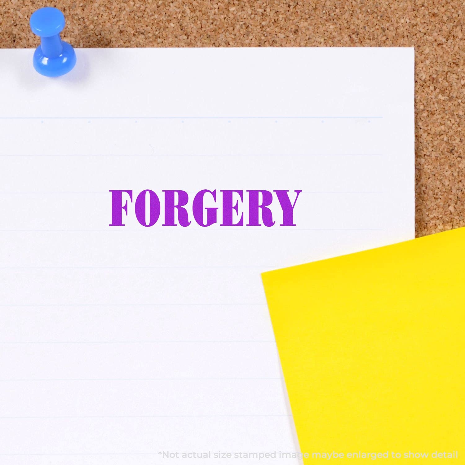 Self Inking Bank Forgery Stamp, Perfect for Educators, Up to 5K Impressions, Available in 11 Ink Colors, Reinkable, Easy Press and Print Stamping, Size Approx 1/2" x 1-1/2" - Image 4