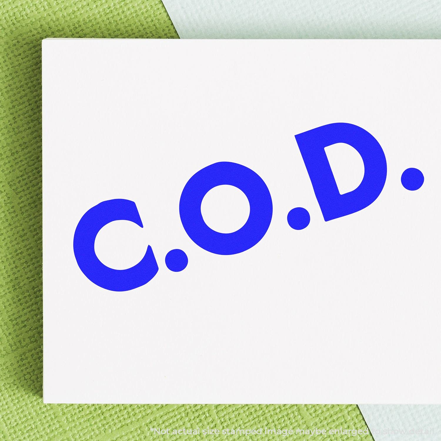 Self-Inking Bold COD Stamp Stamp, Executive Office Supplies, Up to 5K Impressions, Available in 11 Ink Colors, Reinkable, Easy Press and Print Stamping, Size Approx 1/2" x 1-1/2" - Image 3
