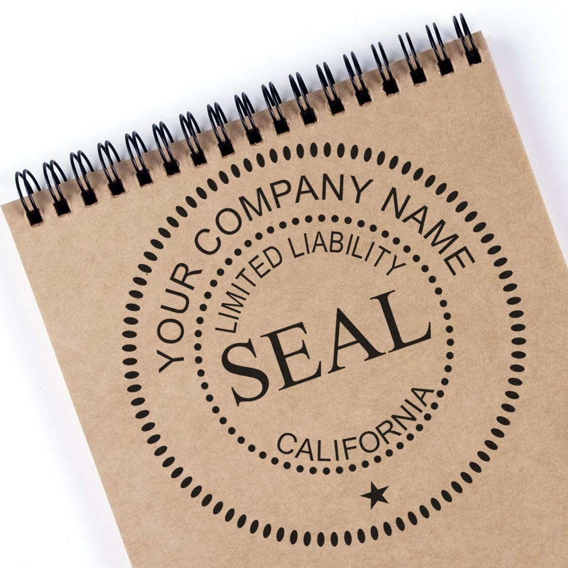 Self-Inking California Limited Liability Company Seal Stamp, 1-5/8 Diameter, Up to 10K Imprints, Company Stamp for CA, Customized Limited Liability Company Inked Stamp, Stamp Self-Ink, CA Stamp - Image 4