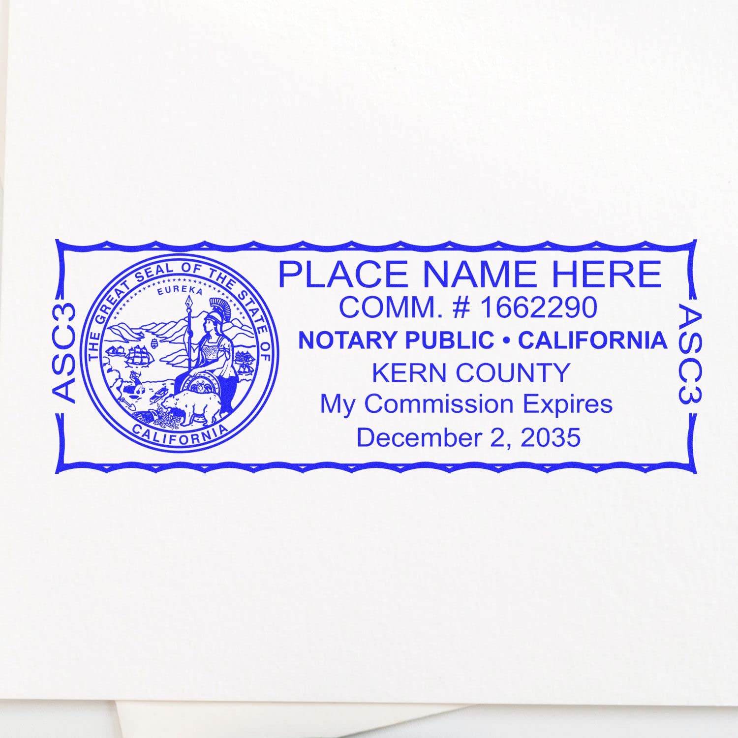 Self Inking California Notary Stamp, Notary Stamp California, Rectangular Imprint, Sized 7/8" x 2-1/2", Up to 5,000 Impressions and Available in 11 Ink Colors, Easy Press and Print Stamping - Image 4