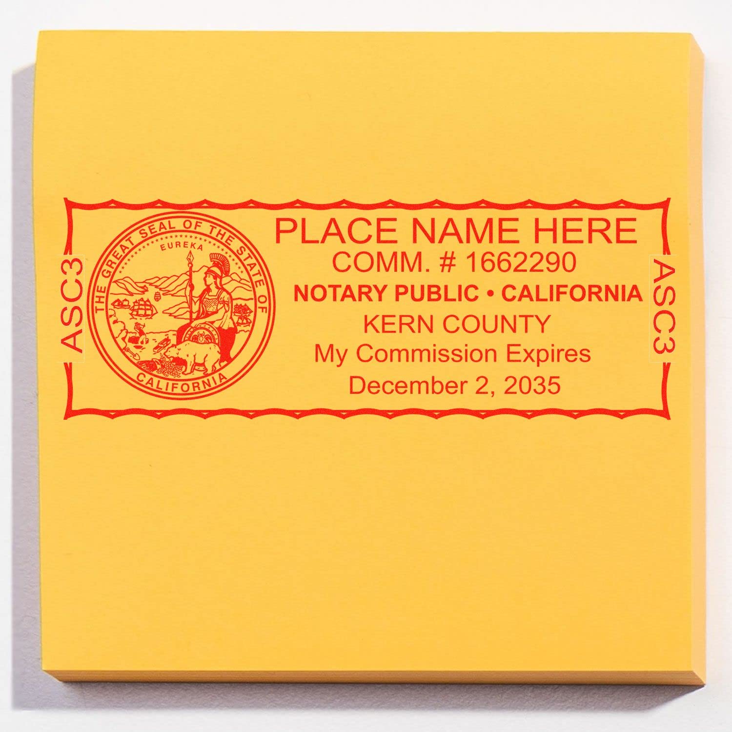 Self Inking California Notary Stamp, Notary Stamp California, Rectangular Imprint, Sized 7/8" x 2-1/2", Up to 5,000 Impressions and Available in 11 Ink Colors, Easy Press and Print Stamping - Image 6