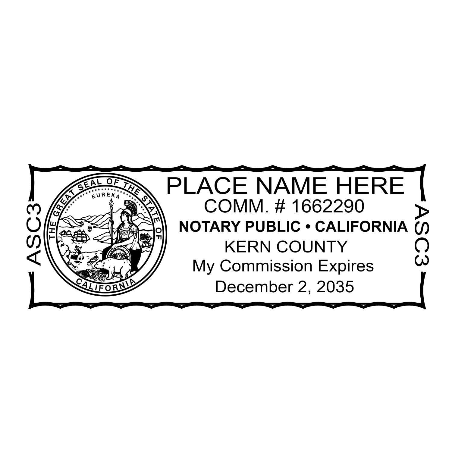 Self Inking California Notary Stamp, Notary Stamp California, Rectangular Imprint, Sized 7/8" x 2-1/2", Up to 5,000 Impressions and Available in 11 Ink Colors, Easy Press and Print Stamping - Image 8