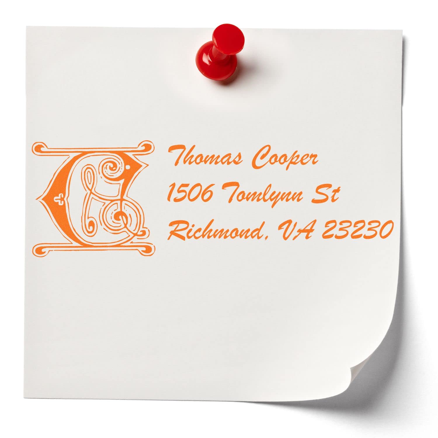 Self-Inking Celtic Initial Address Stamper, Personalized Business Return Address Stamp, Wedding Gift, Press and Print Stamping, Up to 10,000 Impressions, Re-Inkable, Your Choice of 11 Ink Colors, Size 7/8" x 2-1/4" - Image 6