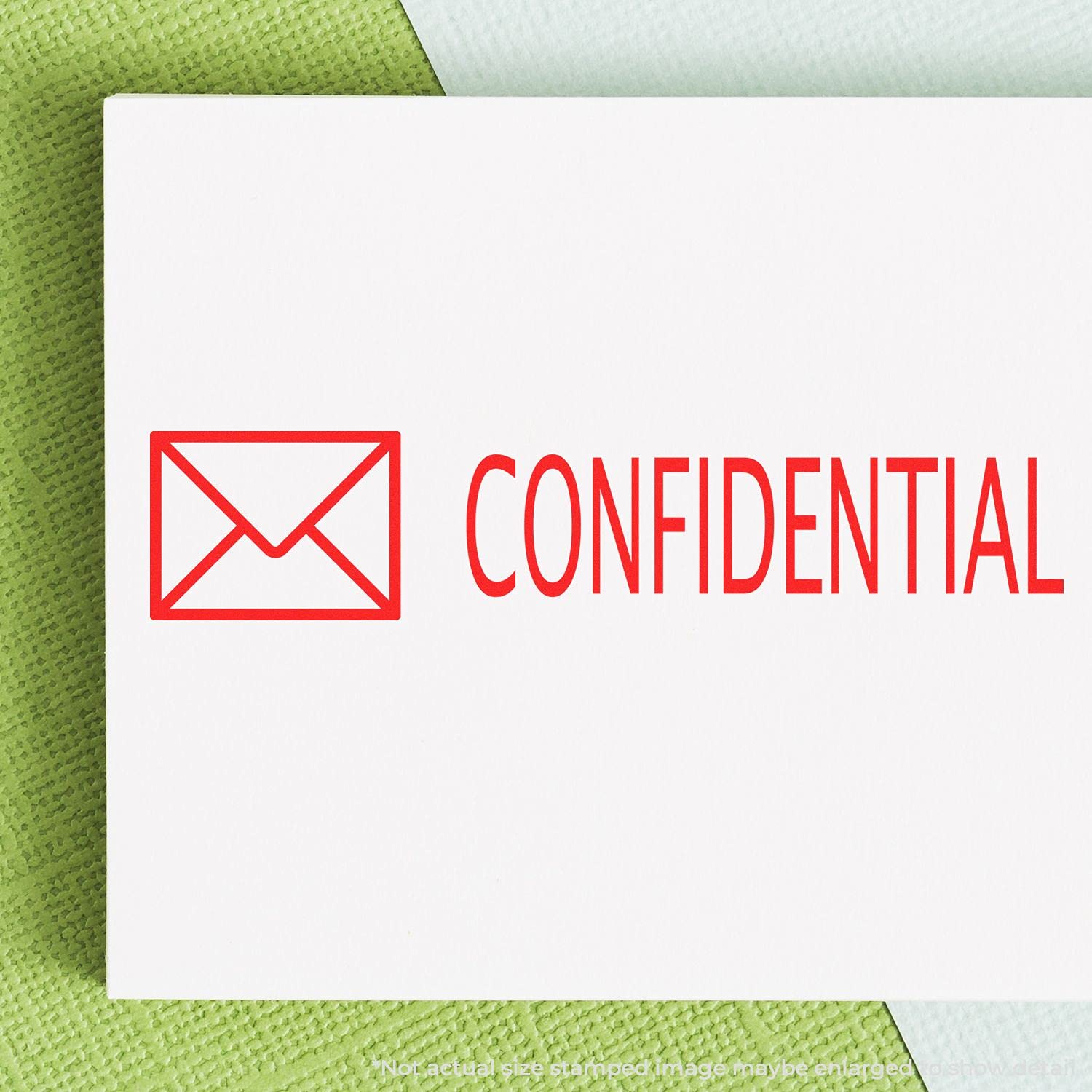 Self-Inking Confidential with Envelope Stamp, Home Business Supplies, Up to 5K Impressions, Available in 11 Ink Colors, Reinkable, Easy Press and Print Stamping, Size Approx 1/2" x 1-1/2" - Image 3