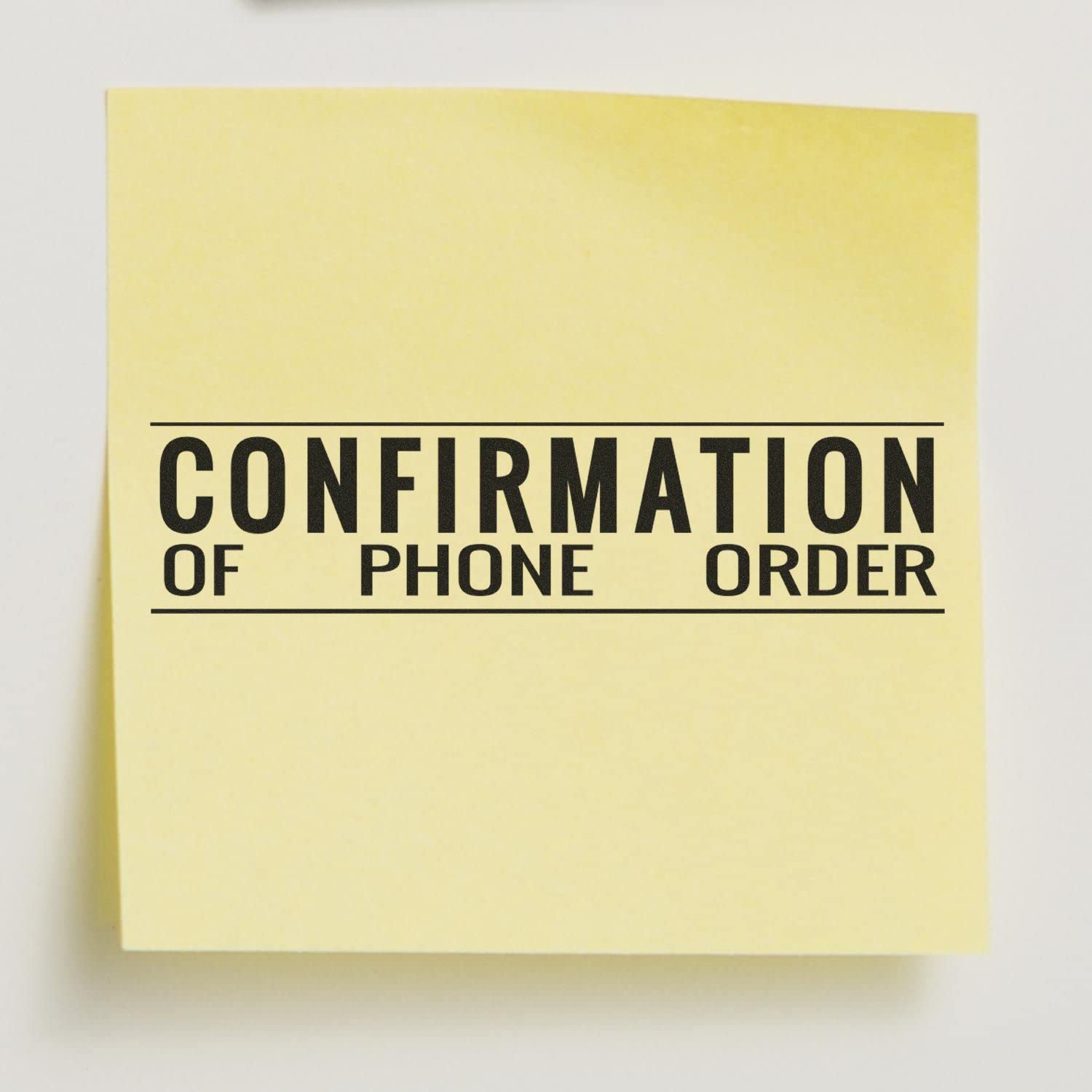 Self-Inking Confirmation of Phone Order Stamp, Desk Supplies, Up to 5K Impressions, Available in 11 Ink Colors, Reinkable, Easy Press and Print Stamping, Size Approx 1/2" x 1-1/2"