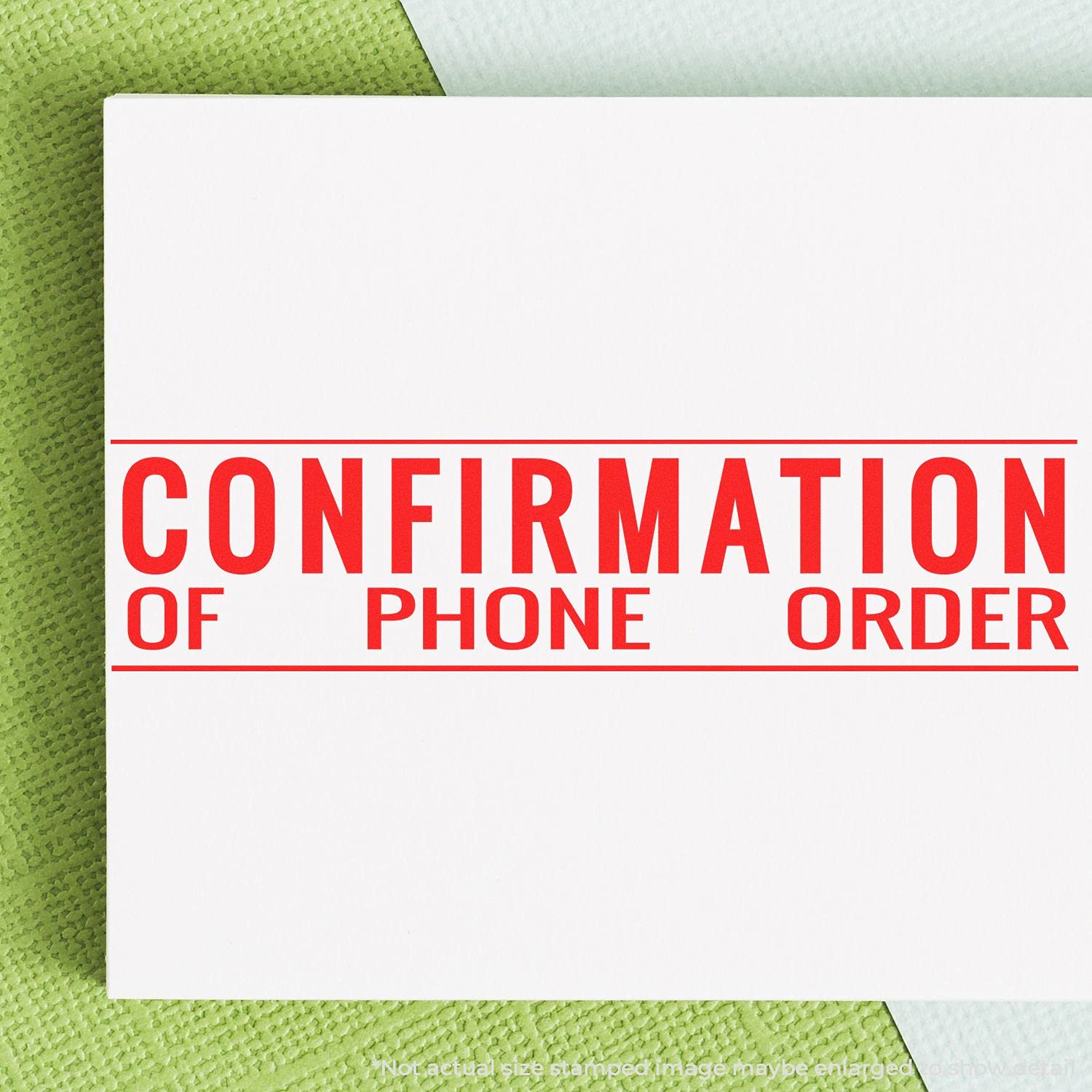 Self-Inking Confirmation of Phone Order Stamp, Desk Supplies, Up to 5K Impressions, Available in 11 Ink Colors, Reinkable, Easy Press and Print Stamping, Size Approx 1/2" x 1-1/2" - Image 3