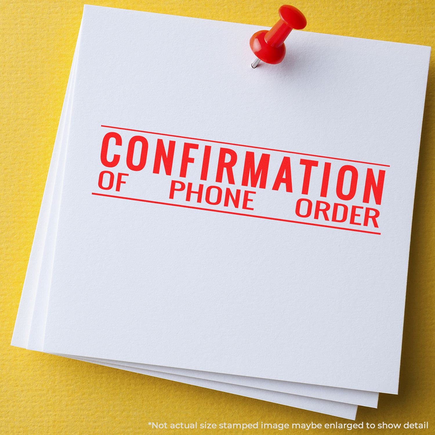 Self-Inking Confirmation of Phone Order Stamp, Desk Supplies, Up to 5K Impressions, Available in 11 Ink Colors, Reinkable, Easy Press and Print Stamping, Size Approx 1/2" x 1-1/2" - Image 6