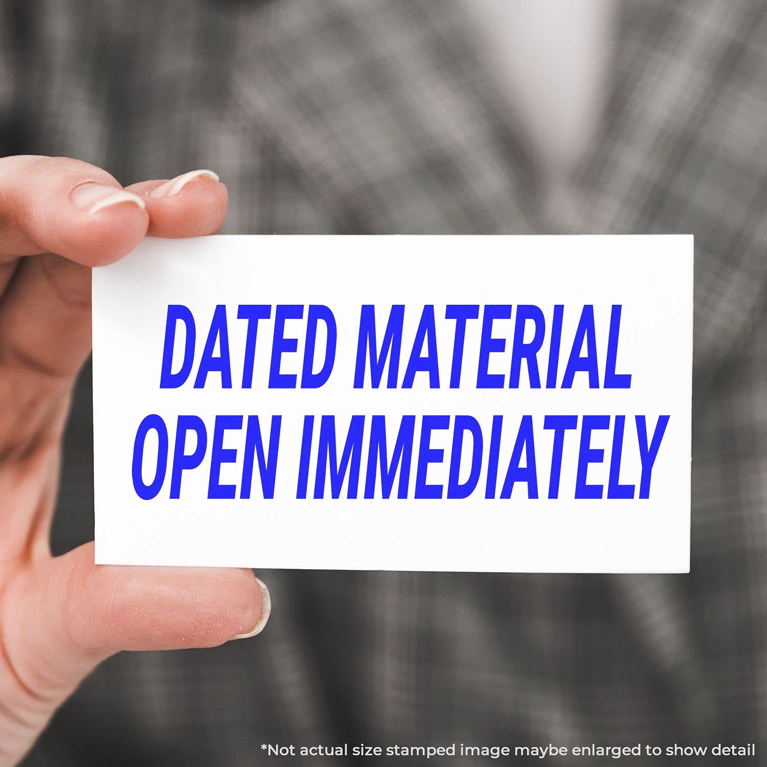 Self-Inking Dated Material Open Immediately Stamp, Perfect for Business, Up to 5K Impressions, Available in 11 Ink Colors, Reinkable, Easy Press and Print Stamping, Size Approx 1/2" x 1-1/2" - Image 3