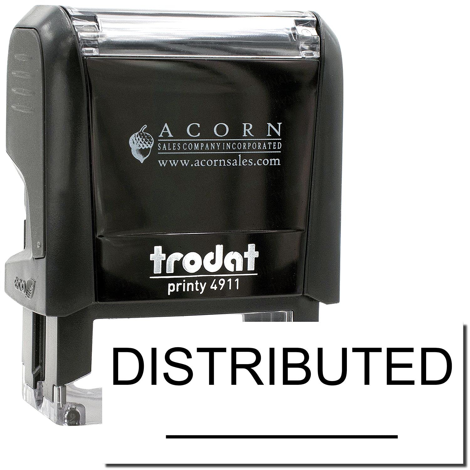 Self Inking Distributed Stamp with A Line, Perfect for Legal Secretary, Up to 5K Impressions, Available in 11 Ink Colors, Reinkable, Easy Press and Print Stamping, Size Approx 1/2" x 1-1/2" - Image 2