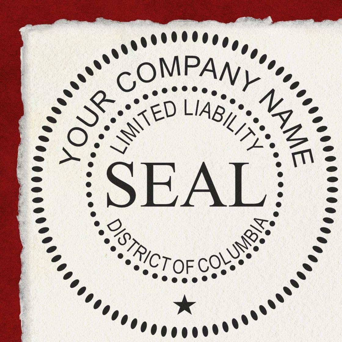 Self-Inking District of Columbia Limited Liability Company Seal Stamp, 1-5/8 Diameter, Up to 10K Imprints, Company Stamp for DC, Customized Limited Liability Company Stamp, Stamp Self-Ink, DC Stamp - Image 4