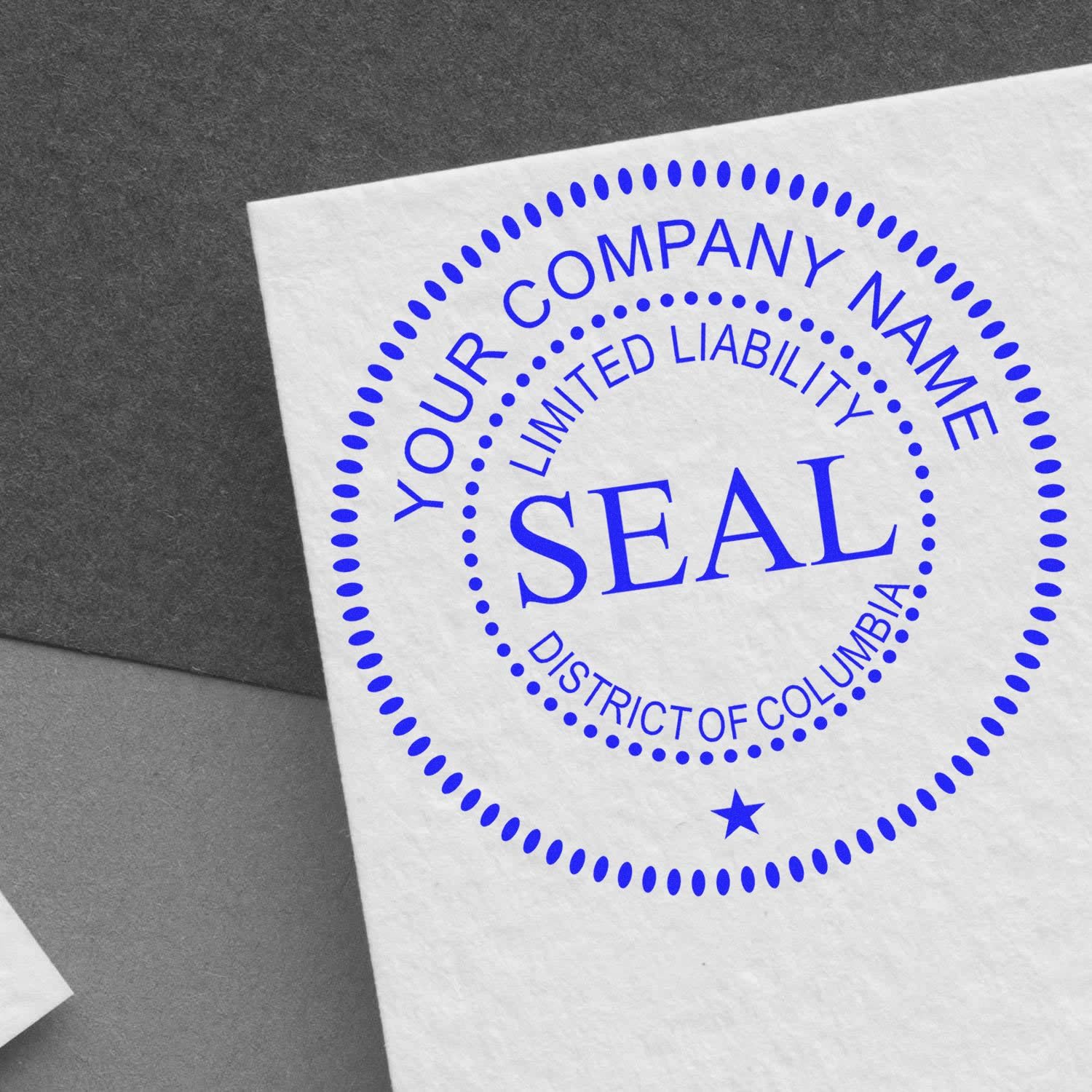 Self-Inking District of Columbia Limited Liability Company Seal Stamp, 1-5/8 Diameter, Up to 10K Imprints, Company Stamp for DC, Customized Limited Liability Company Stamp, Stamp Self-Ink, DC Stamp - Image 6