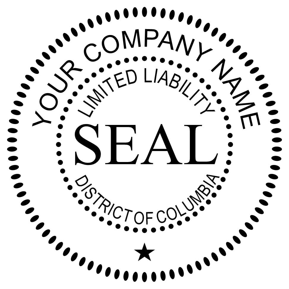 Self-Inking District of Columbia Limited Liability Company Seal Stamp, 1-5/8 Diameter, Up to 10K Imprints, Company Stamp for DC, Customized Limited Liability Company Stamp, Stamp Self-Ink, DC Stamp - Image 8