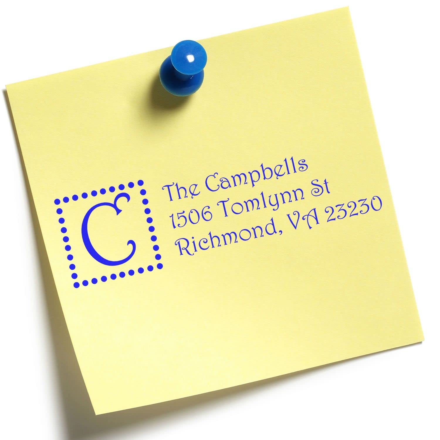 Self-Inking Dots Monogram Address Stamper, Custom Made Name Address Stamp, Great Graduation Gift, Press and Print Stamping, Up to 10,000 Impressions, Re-Inkable, Your Choice of 11 Ink Colors, Size 7/8" x 2-1/4" - Image 6