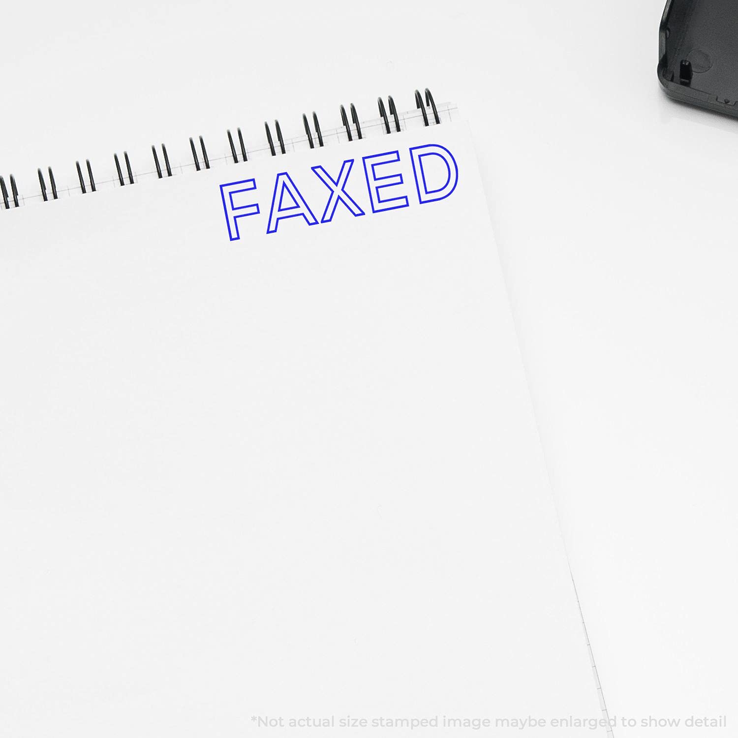 Self-Inking Faxed with Date Box Stamp, Office Supplies Desk, Up to 5K Impressions, Available in 11 Ink Colors, Reinkable, Easy Press and Print Stamping, Size Approx 1/2" x 1-1/2" - Image 3