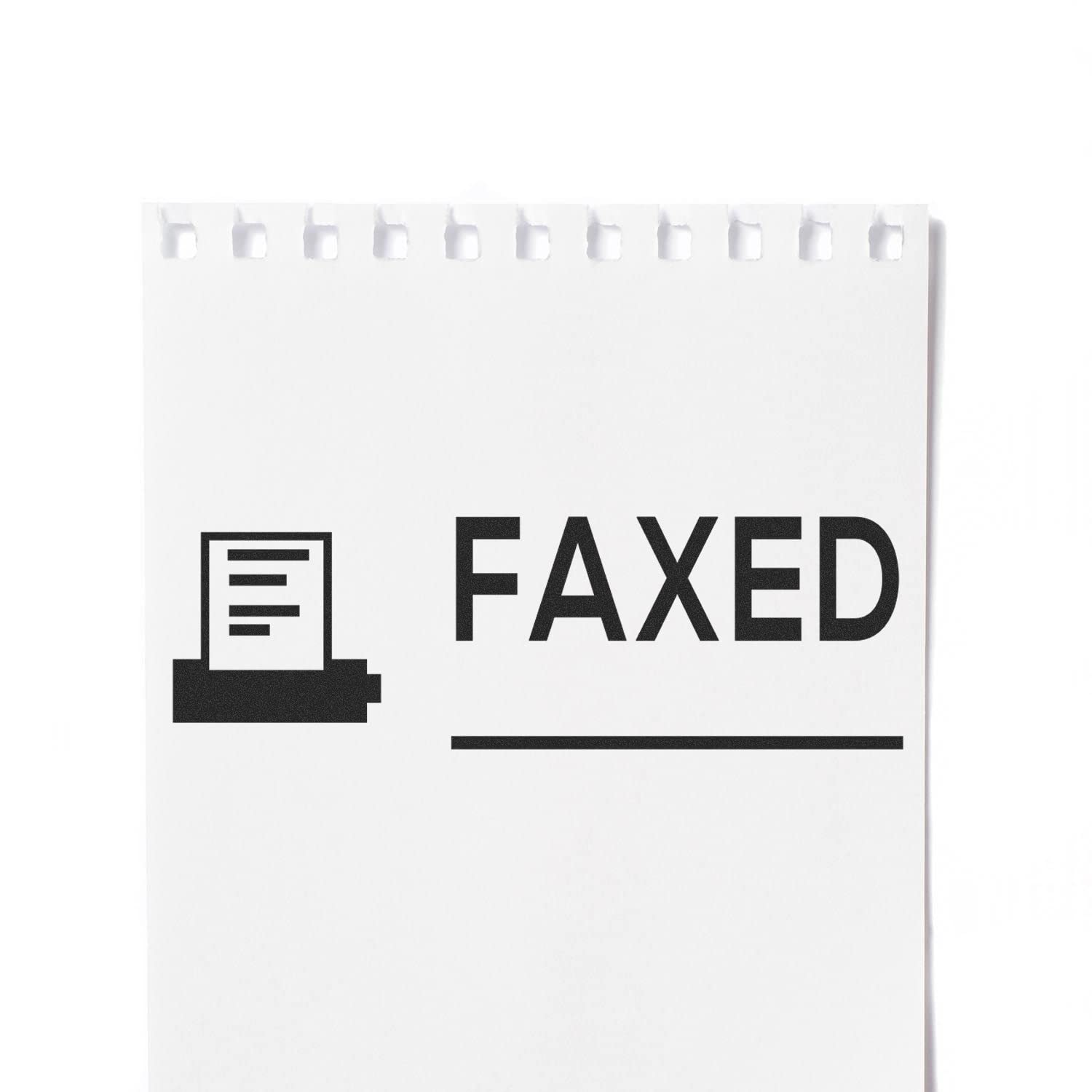 Self-Inking Faxed with Machine Stamp, Home Office Supplies, Up to 5K Impressions, Available in 11 Ink Colors, Reinkable, Easy Press and Print Stamping, Size Approx 1/2" x 1-1/2"