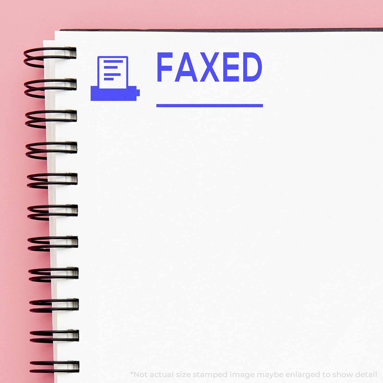 Self-Inking Faxed with Machine Stamp, Home Office Supplies, Up to 5K Impressions, Available in 11 Ink Colors, Reinkable, Easy Press and Print Stamping, Size Approx 1/2" x 1-1/2" - Image 3