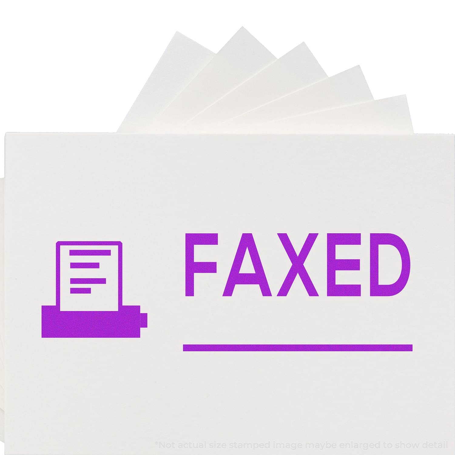 Self-Inking Faxed with Machine Stamp, Home Office Supplies, Up to 5K Impressions, Available in 11 Ink Colors, Reinkable, Easy Press and Print Stamping, Size Approx 1/2" x 1-1/2" - Image 4