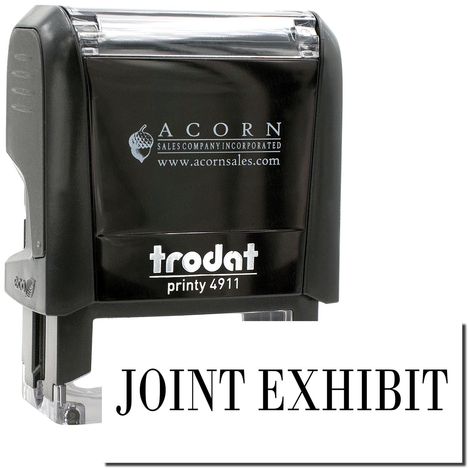 Self Inking Joint Exhibit Stamp, Perfect for Legal Aid Worker, Up to 5K Impressions, Available in 11 Ink Colors, Reinkable, Easy Press and Print Stamping, Size Approx 1/2" x 1-1/2" - Image 2