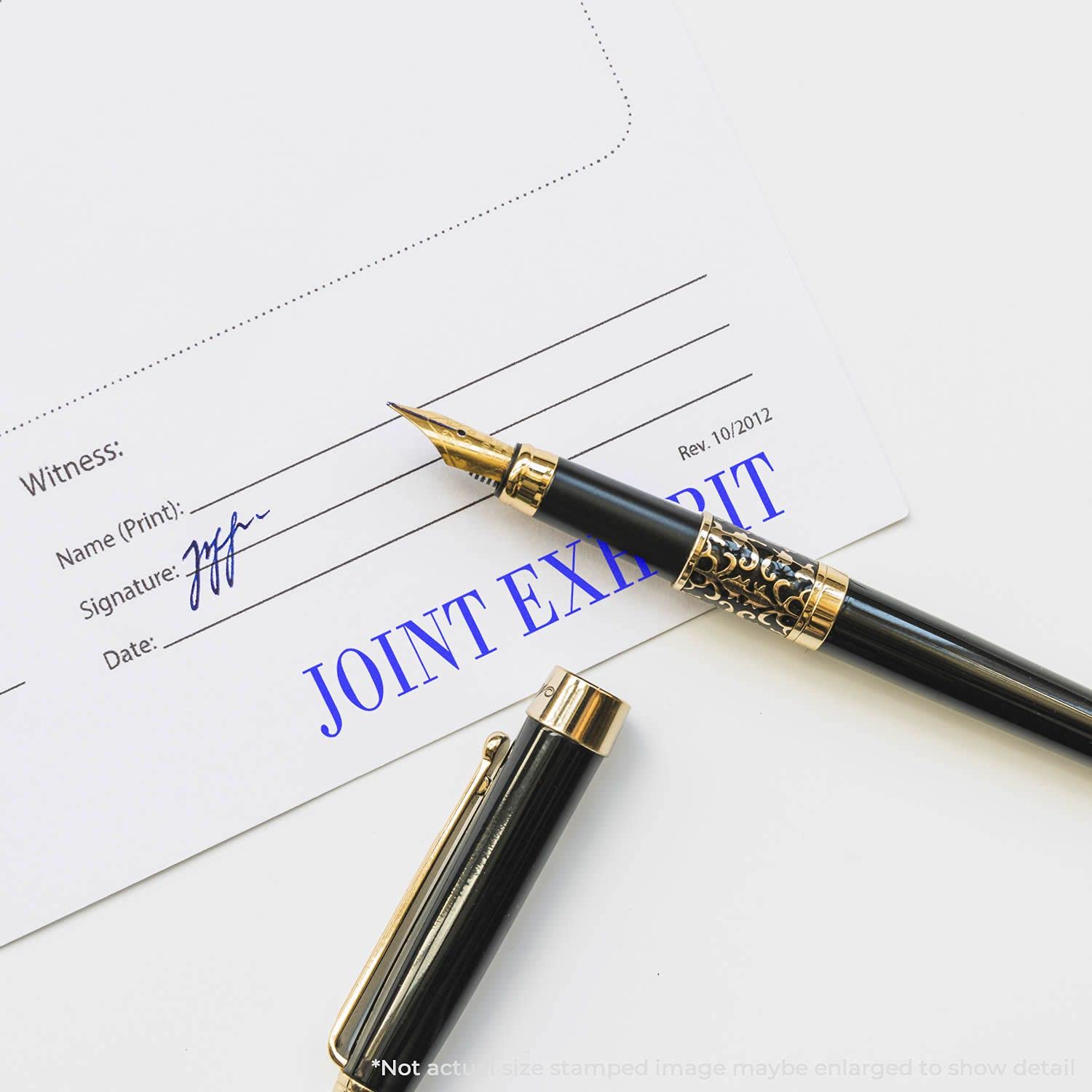 Self Inking Joint Exhibit Stamp, Perfect for Legal Aid Worker, Up to 5K Impressions, Available in 11 Ink Colors, Reinkable, Easy Press and Print Stamping, Size Approx 1/2" x 1-1/2" - Image 3