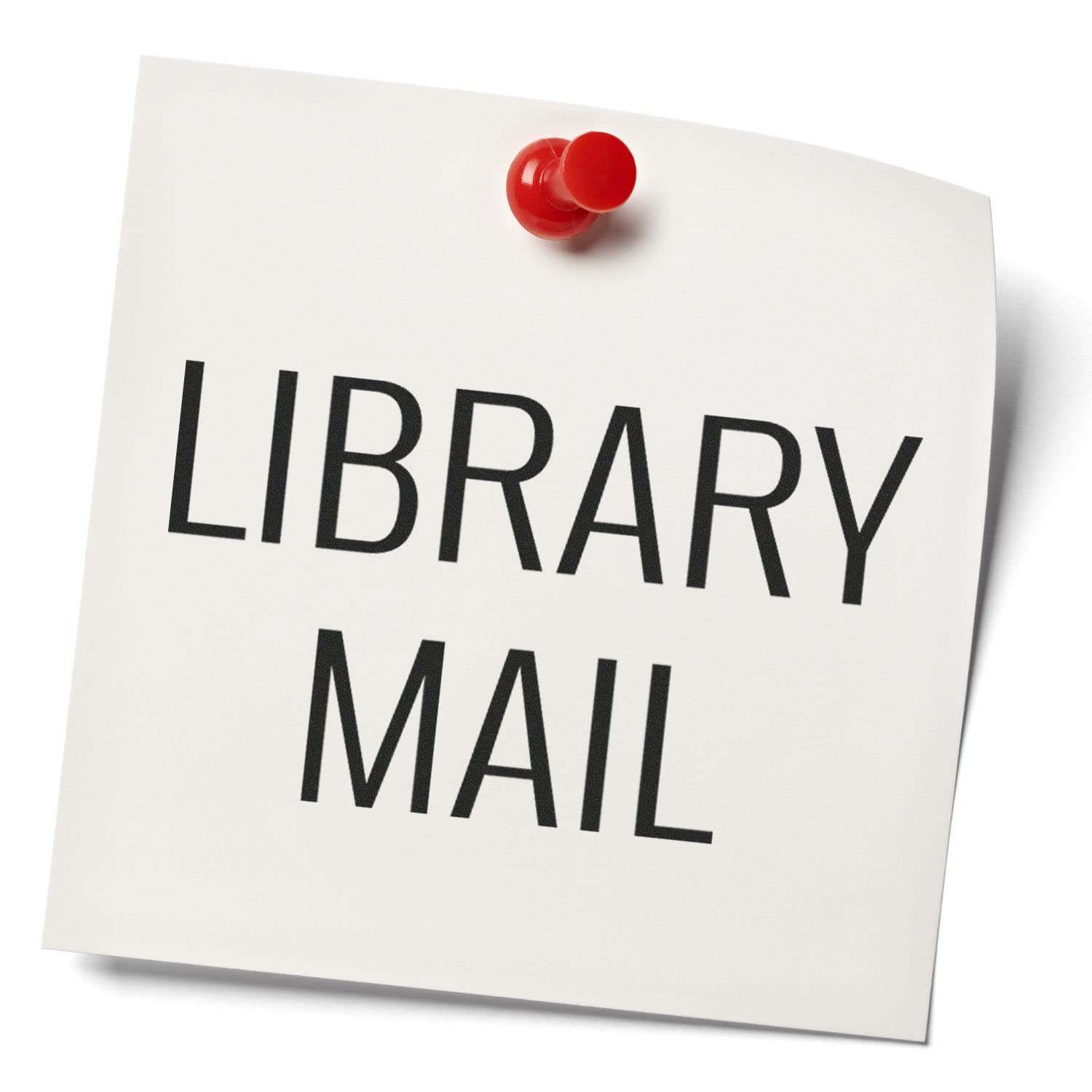Self-Inking Library Mail Stamp, Packing Shipping Supplies, Up to 5K Impressions, Available in 11 Ink Colors, Reinkable, Easy Press and Print Stamping, Size Approx 1/2" x 1-1/2"