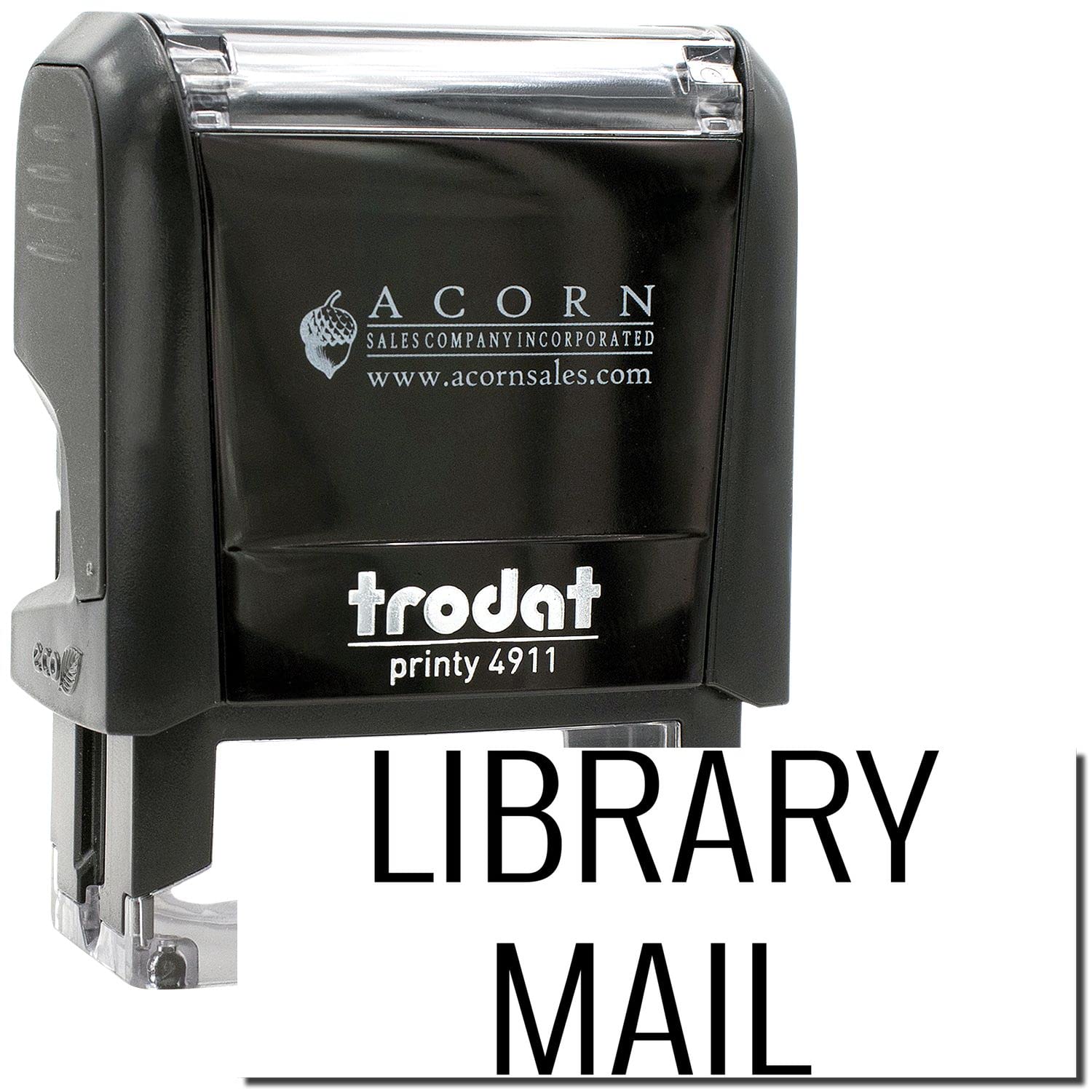 Self-Inking Library Mail Stamp, Packing Shipping Supplies, Up to 5K Impressions, Available in 11 Ink Colors, Reinkable, Easy Press and Print Stamping, Size Approx 1/2" x 1-1/2" - Image 2