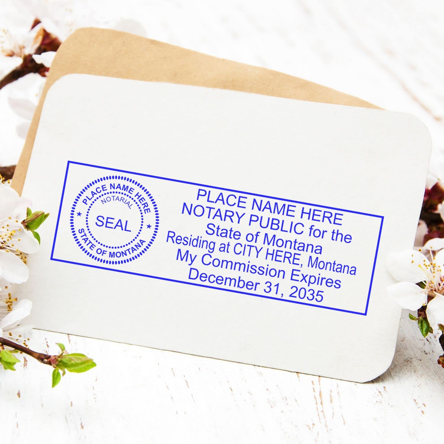 Montana Notary Package, Notary Supply Montana, Includes Notary Journal, Notary Acknowledgement Stamp, Official Rectangular Notary Stamp with Self Inking Stamps, Press and Print - Image 4