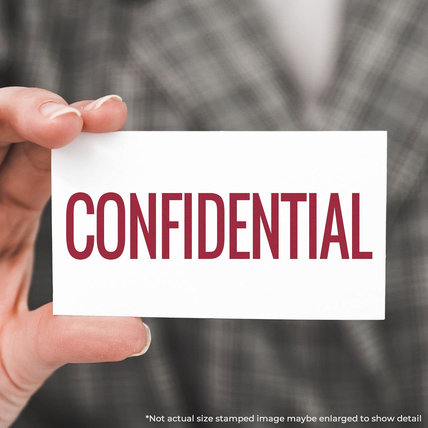 Self-Inking Narrow Confidential Stamp, Desk Supply, Up to 5K Impressions, Available in 11 Ink Colors, Reinkable, Easy Press and Print Stamping, Size Approx 1/2" x 1-1/2" - Image 3