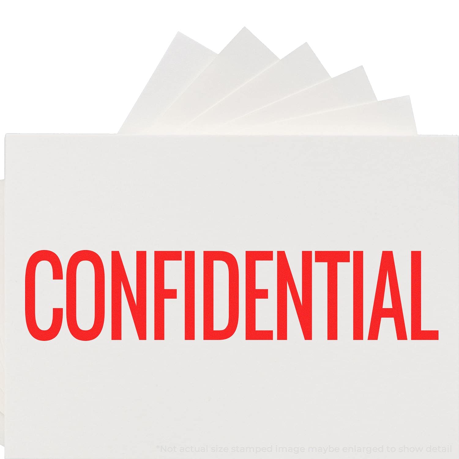 Self-Inking Narrow Confidential Stamp, Desk Supply, Up to 5K Impressions, Available in 11 Ink Colors, Reinkable, Easy Press and Print Stamping, Size Approx 1/2" x 1-1/2" - Image 4