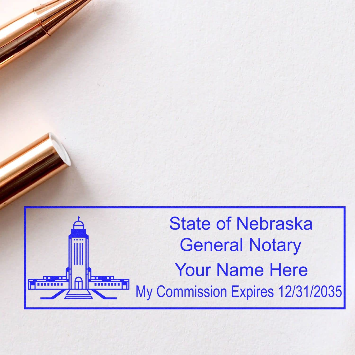 Nebraska Notary Package, Notary Supply Nebraska, Includes Notary Journal, Notary Acknowledgement Stamp, Official Rectangular Notary Stamp with Self Inking Stamps, Press and Print - Image 4