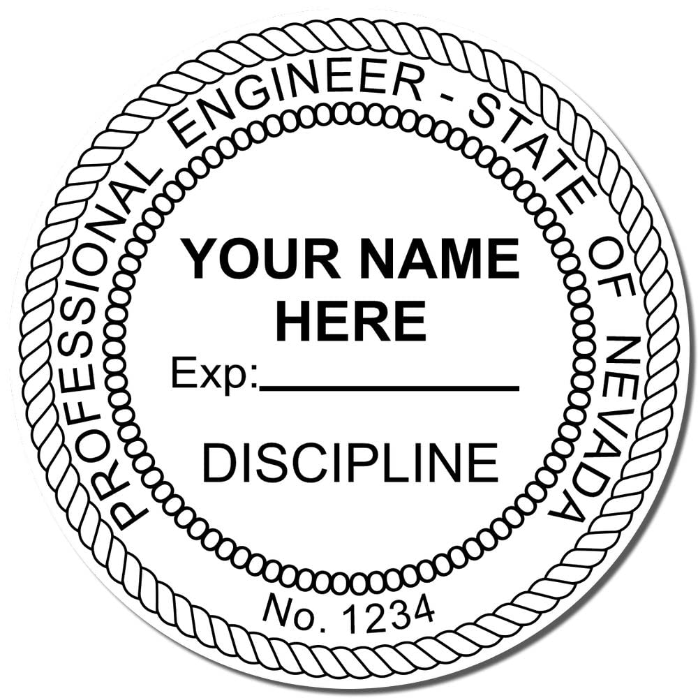 Self-Inking Nevada Engineer Stamp, Wet Seal for Nevada Professional Engineer, PE Stamp Nevada - 1-3/4 Size - Ideal for Nevada Professional Engineers - Easy to Use, Reliable Performance - Image 4