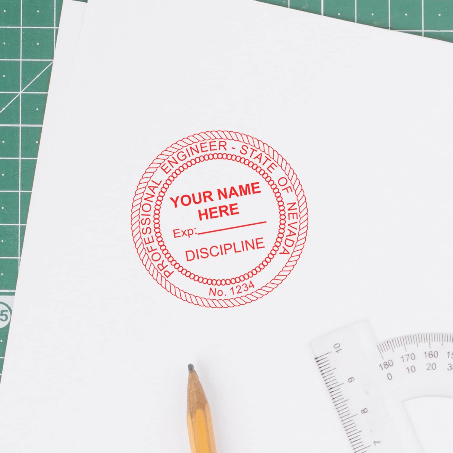 Self-Inking Nevada Engineer Stamp, Wet Seal for Nevada Professional Engineer, PE Stamp Nevada - 1-3/4 Size - Ideal for Nevada Professional Engineers - Easy to Use, Reliable Performance - Image 7