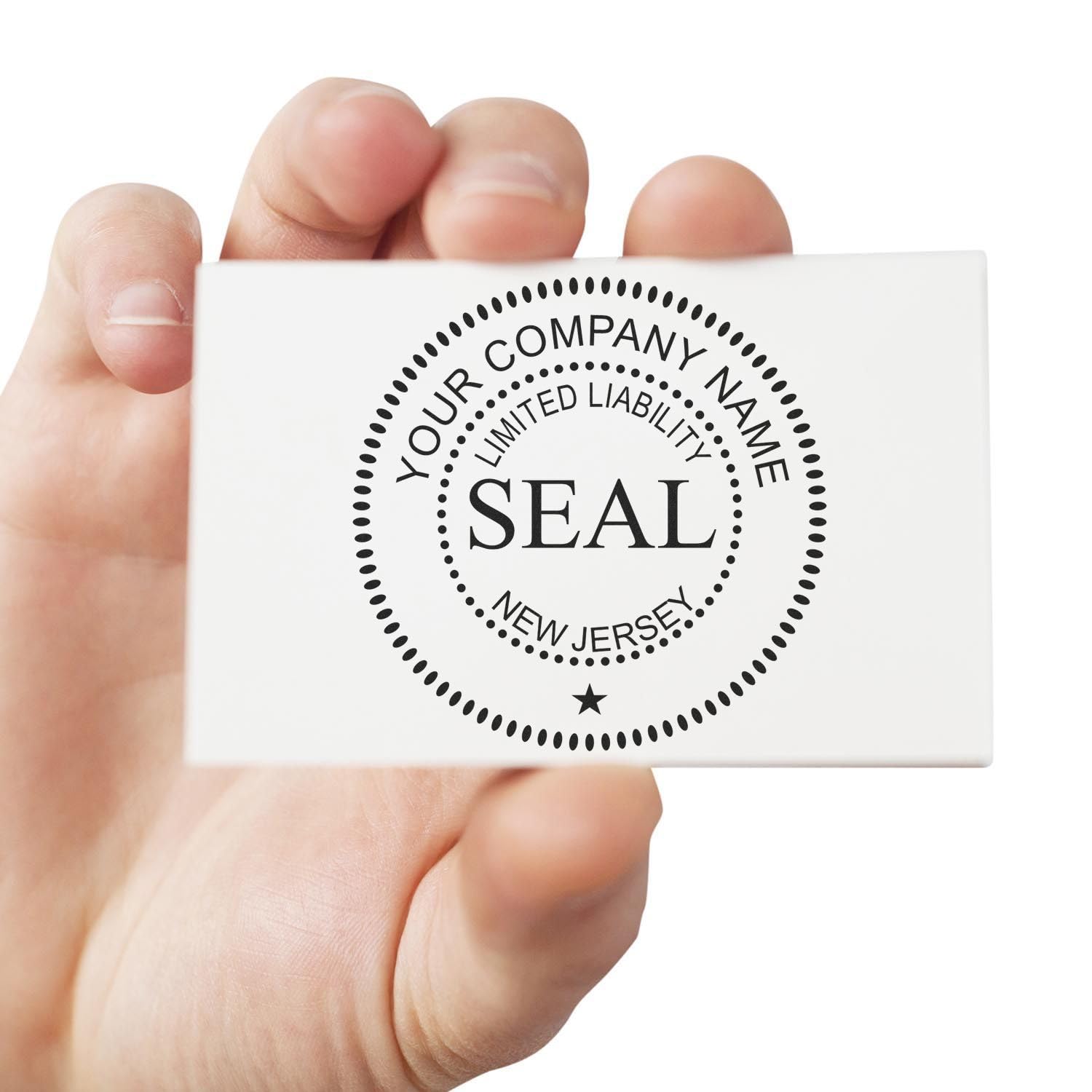 Self-Inking New Jersey Limited Liability Company Seal Stamp, 1-5/8" Diameter, Up to 10K Imprints, Reinkable, Company Stamp for NJ - Image 3