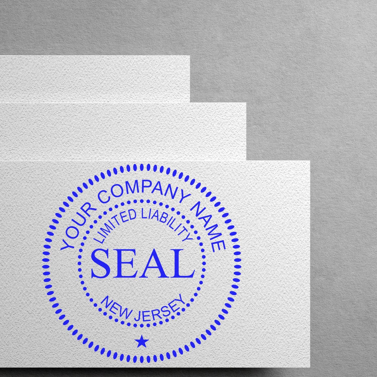 Self-Inking New Jersey Limited Liability Company Seal Stamp, 1-5/8" Diameter, Up to 10K Imprints, Reinkable, Company Stamp for NJ - Image 4
