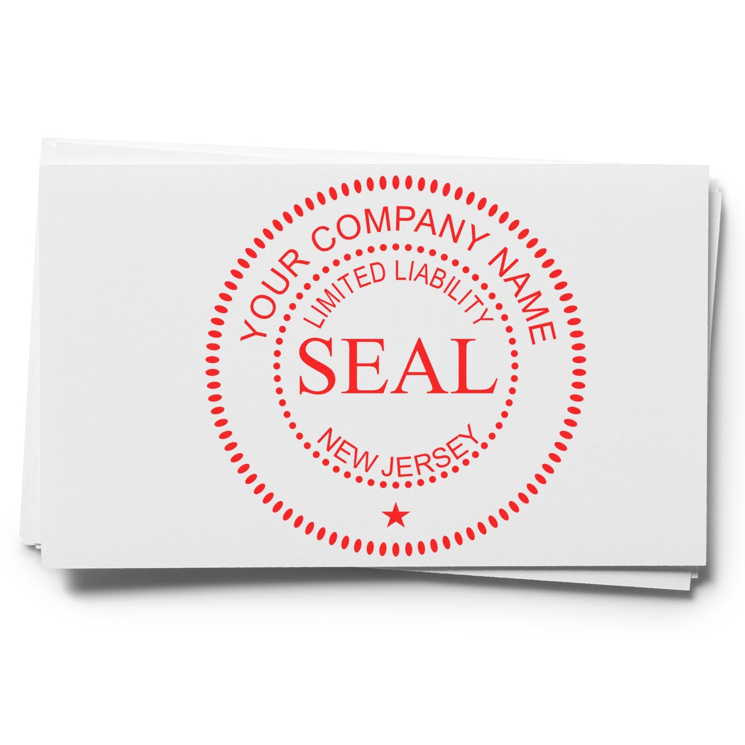 Self-Inking New Jersey Limited Liability Company Seal Stamp, 1-5/8" Diameter, Up to 10K Imprints, Reinkable, Company Stamp for NJ - Image 5