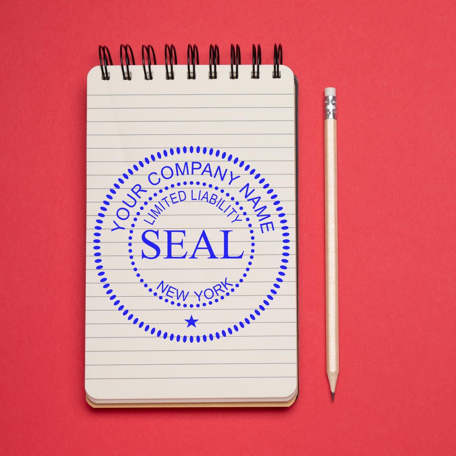 Self-Inking New York Limited Liability Company Seal Stamp, 1-5/8 Diameter, Up to 10K Imprints, Reinkable, Company Stamp for NY, Customized LLC Company Seal Stamp, Stamp Self-Ink, NY Stamp - Image 6