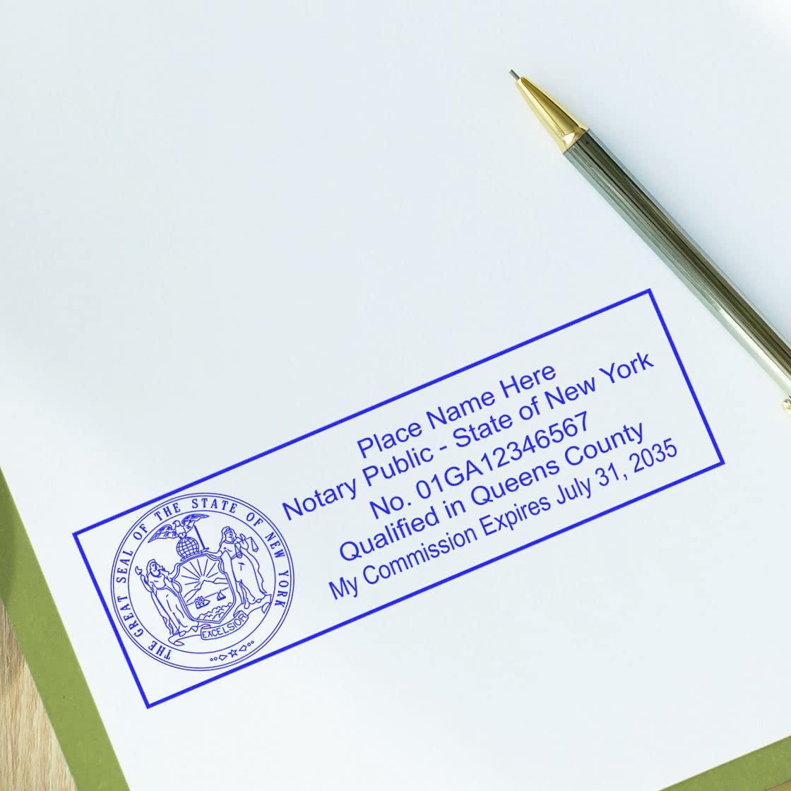 Pre-Inked New York Notary Public Stamp, Up to 15K Imprints, Notary Stamp NY, Press and Print Stamping, Rectangular 7/8" x 2-1/4", Notarial Stamp New York - Image 4