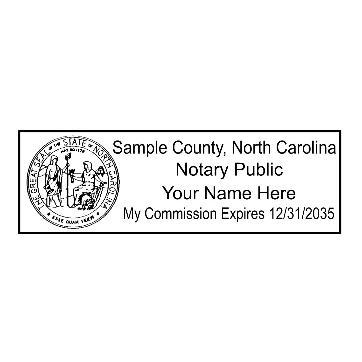 Self Inking North Carolina Notary Stamp, Notary Stamp North Carolina, Rectangular Imprint, Sized 7/8" x 2-1/4", Up to 5,000 Impressions and Available in 11 Ink Colors, Easy Press and Print Stamping - Image 8