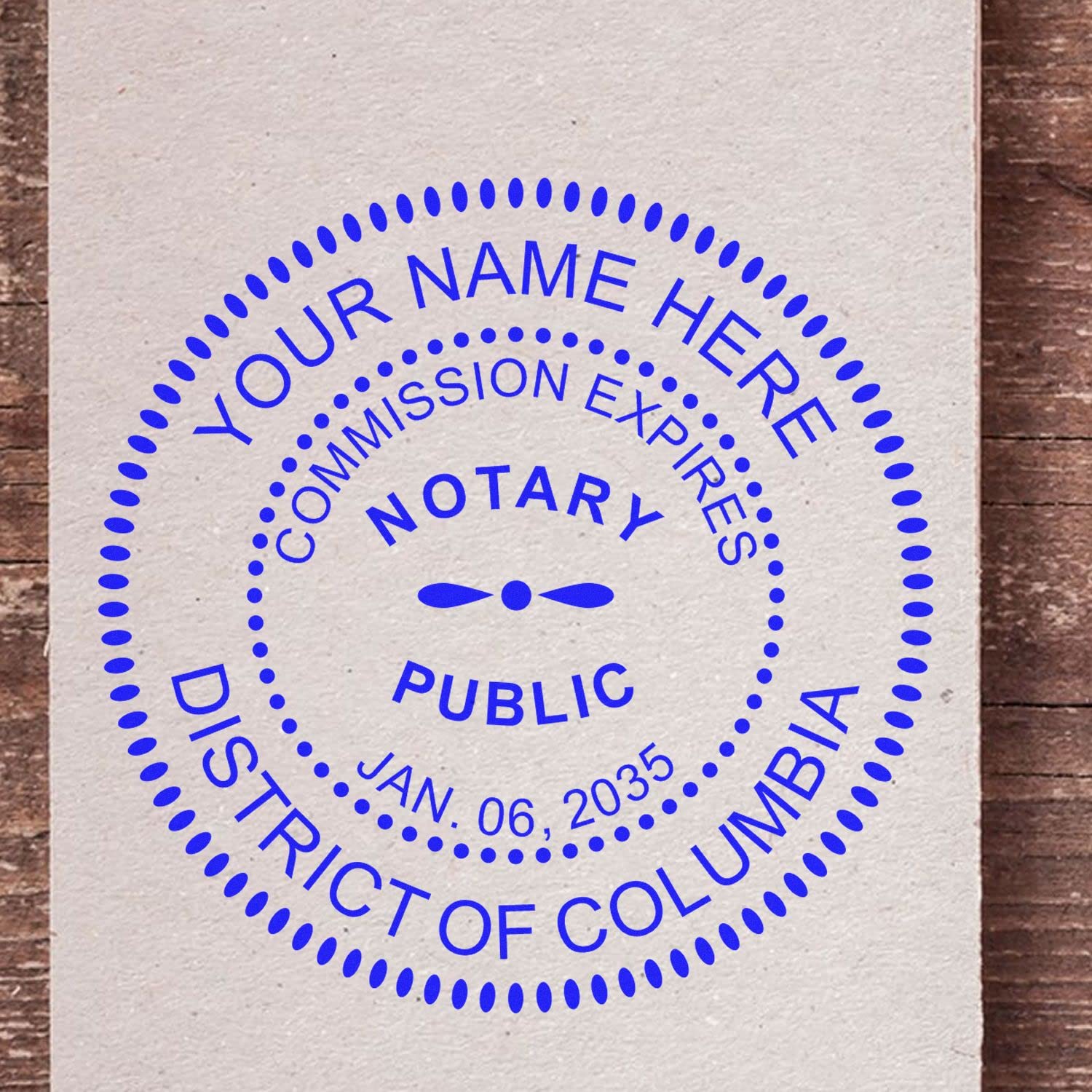 Self-Inking Notary Stamp for District of Columbia Notary Public - Quality, Durable, 1-5/8 Round Notary Stamp - Ideal for Official Notary Public Use in District of Columbia - New and Improved Design - Image 3